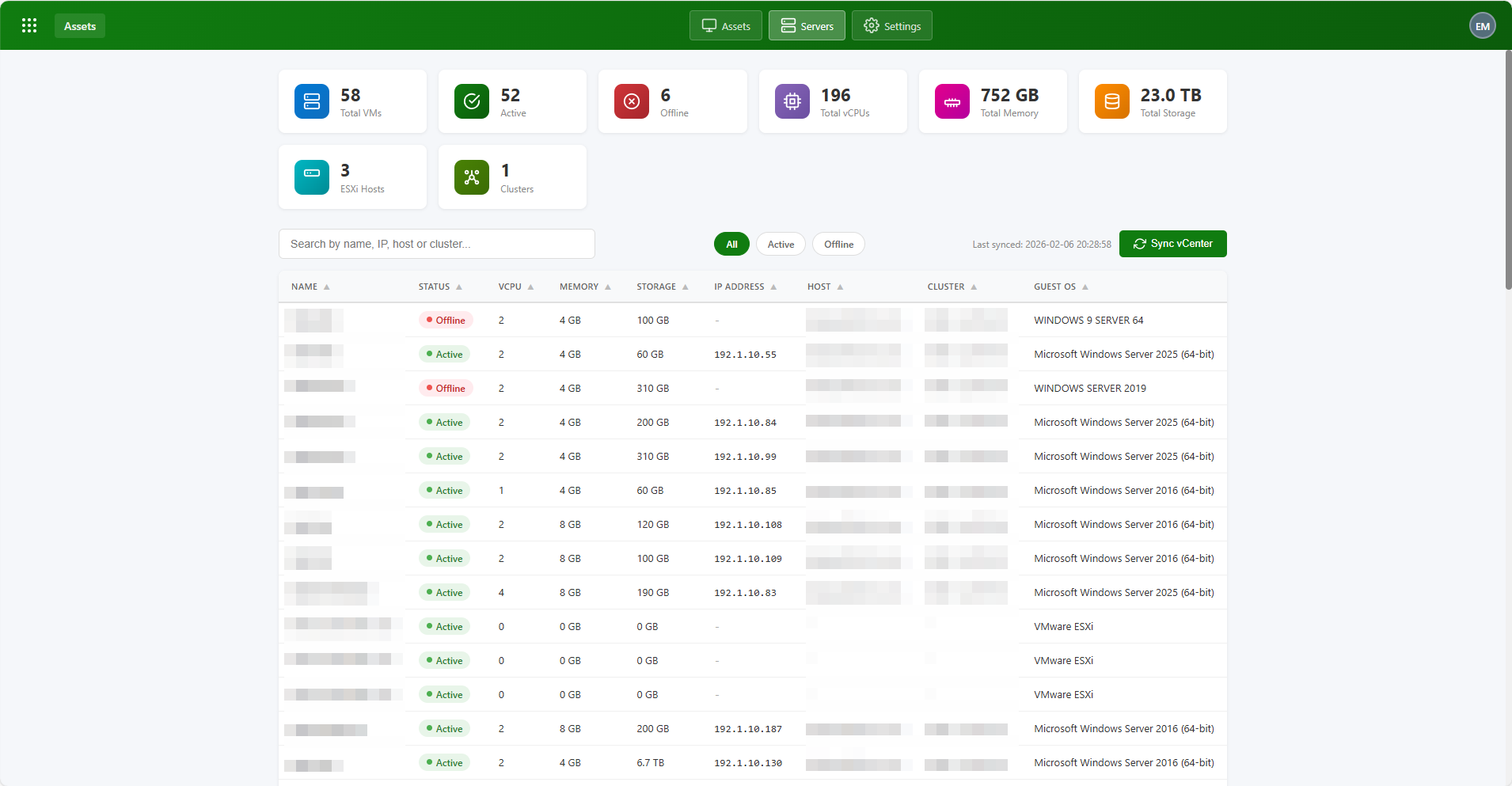 Assets module screenshot 4