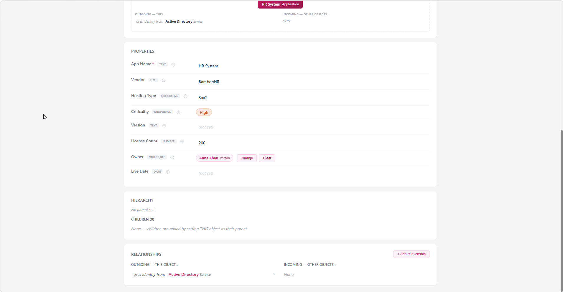 CMDB module screenshot 8