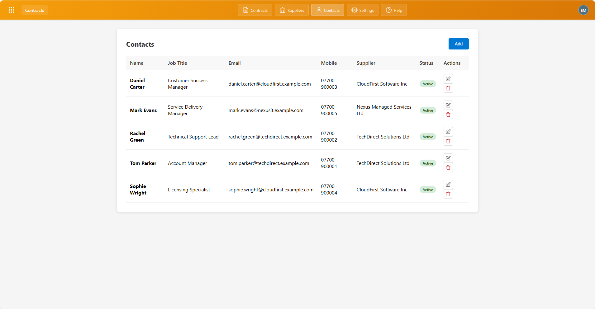 Contracts module screenshot 5