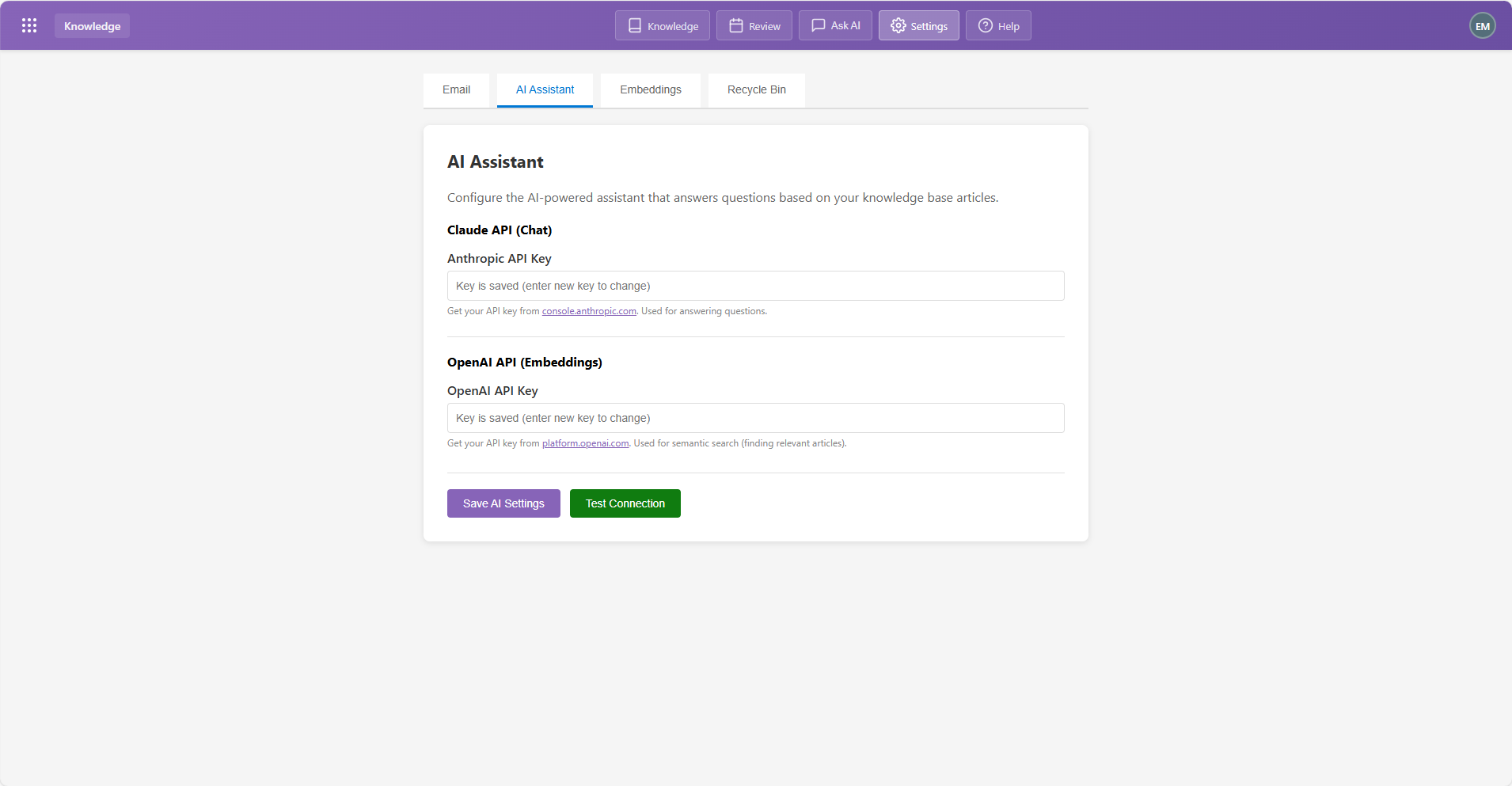 Knowledge module screenshot 5