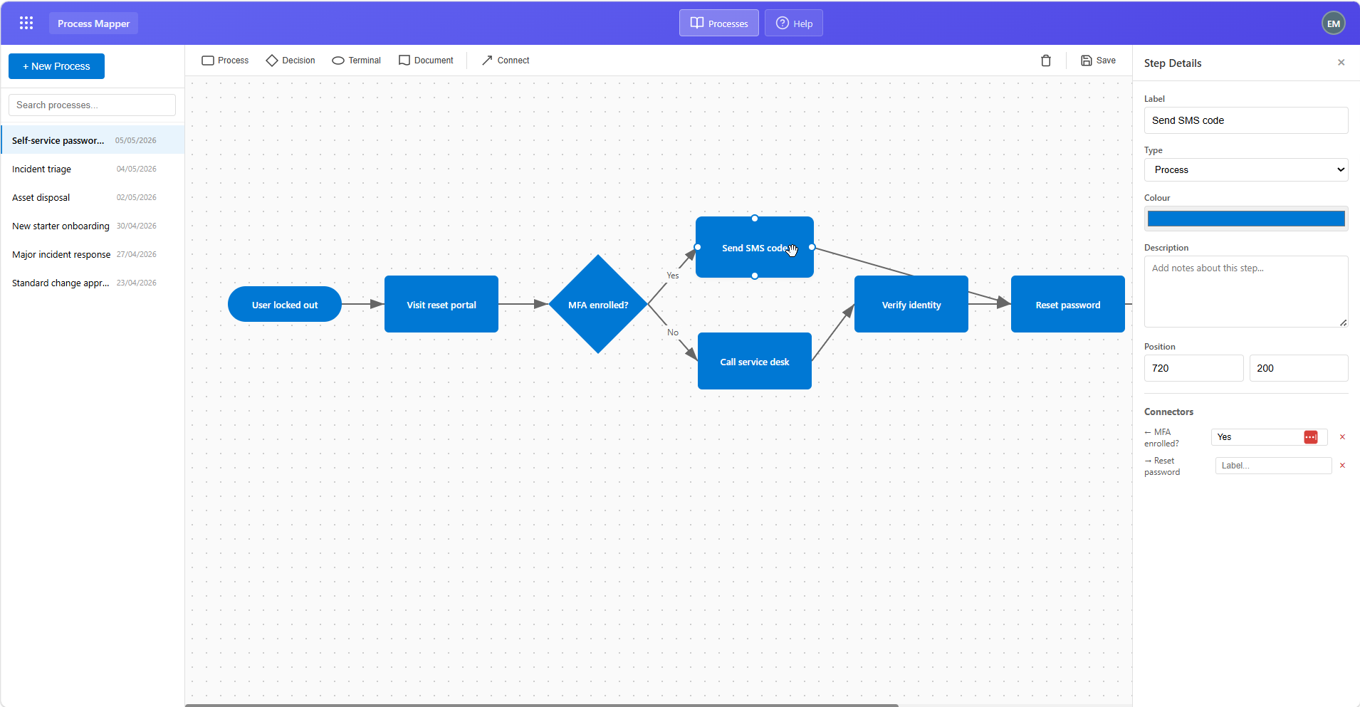Process Mapper module screenshot 1