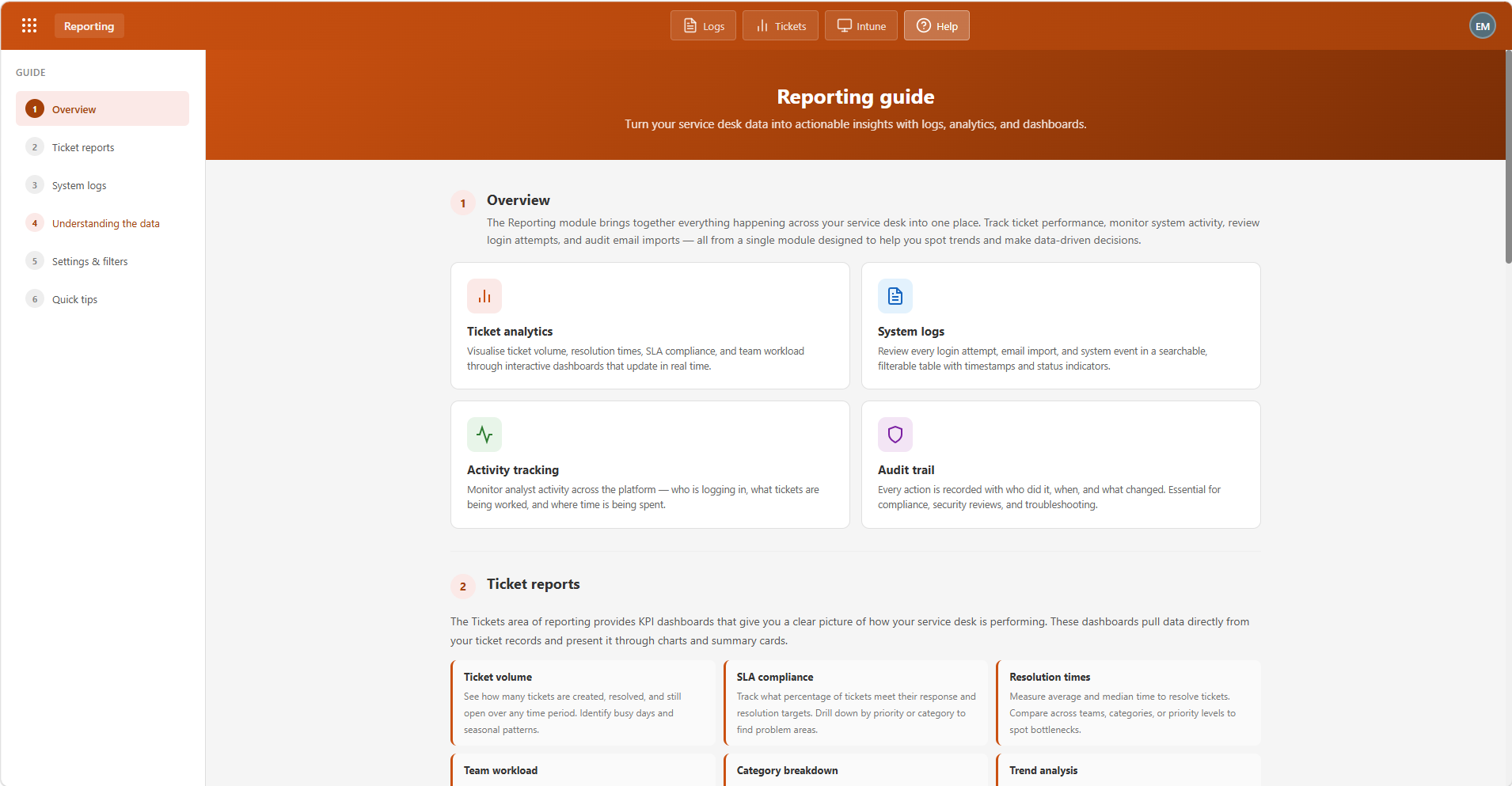 Reporting module screenshot 5