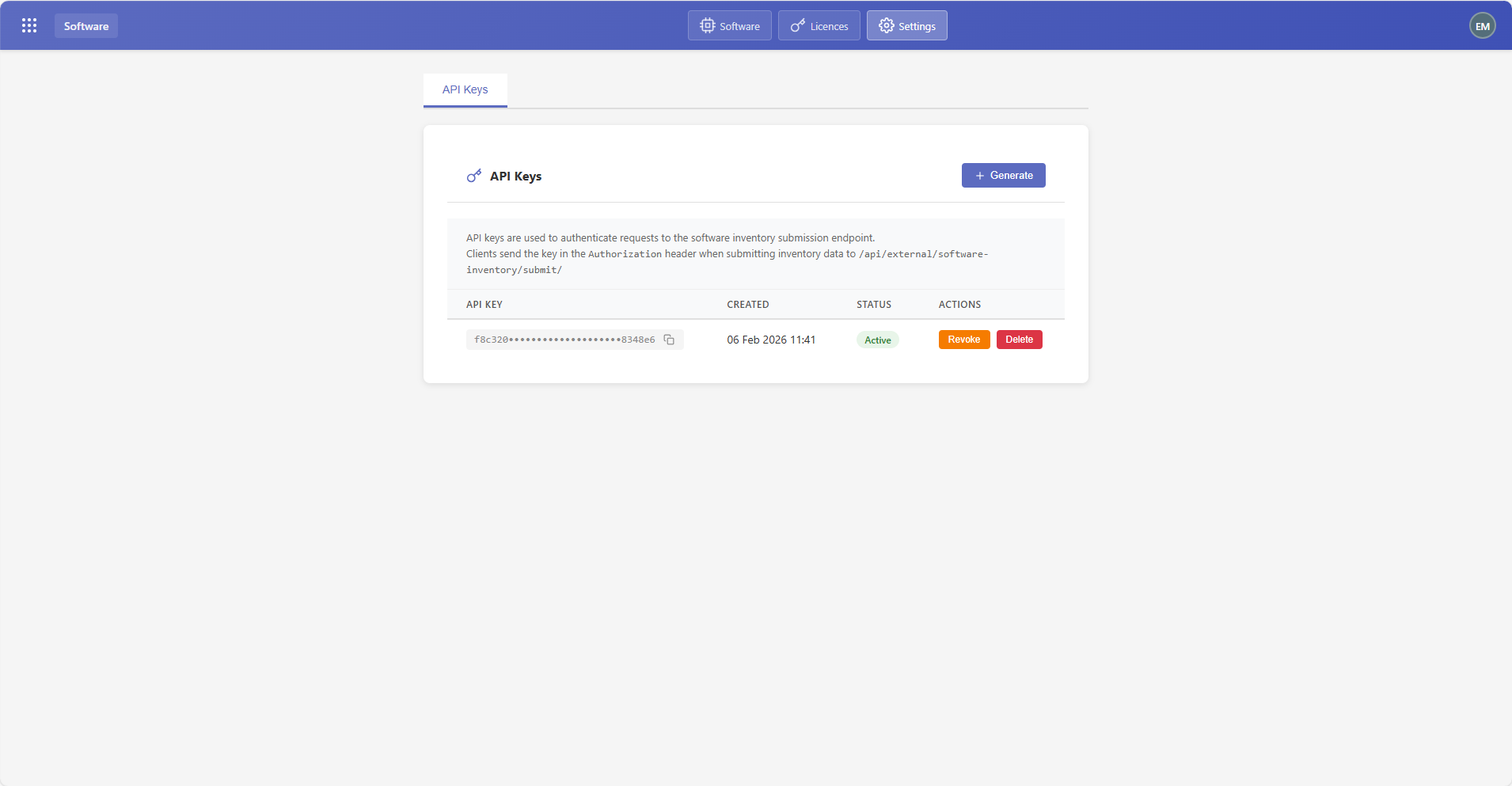 Software module screenshot 5
