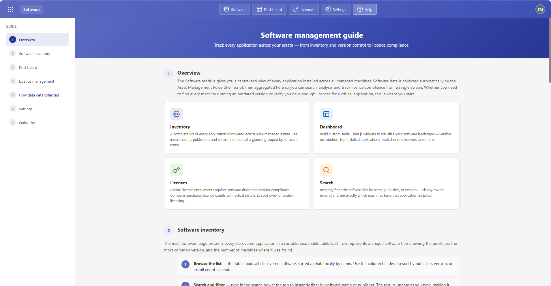 Software module screenshot 7