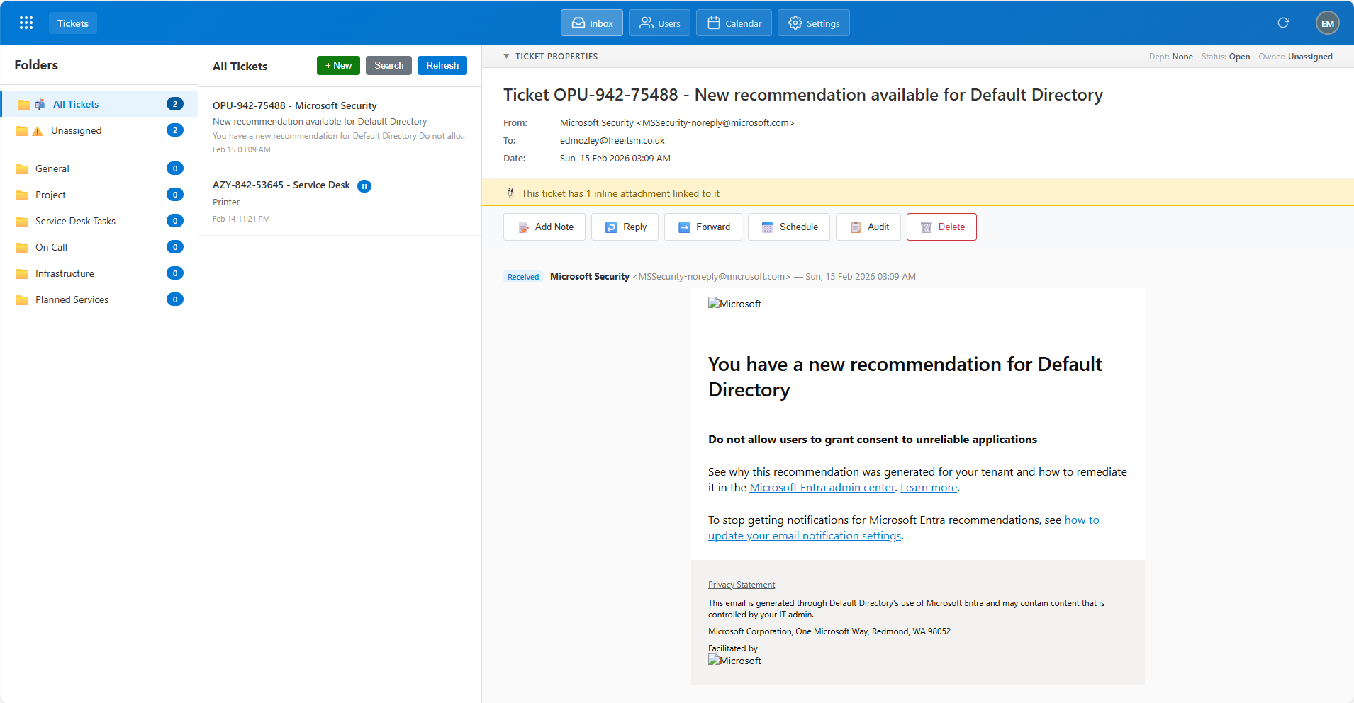 Tickets module screenshot 4