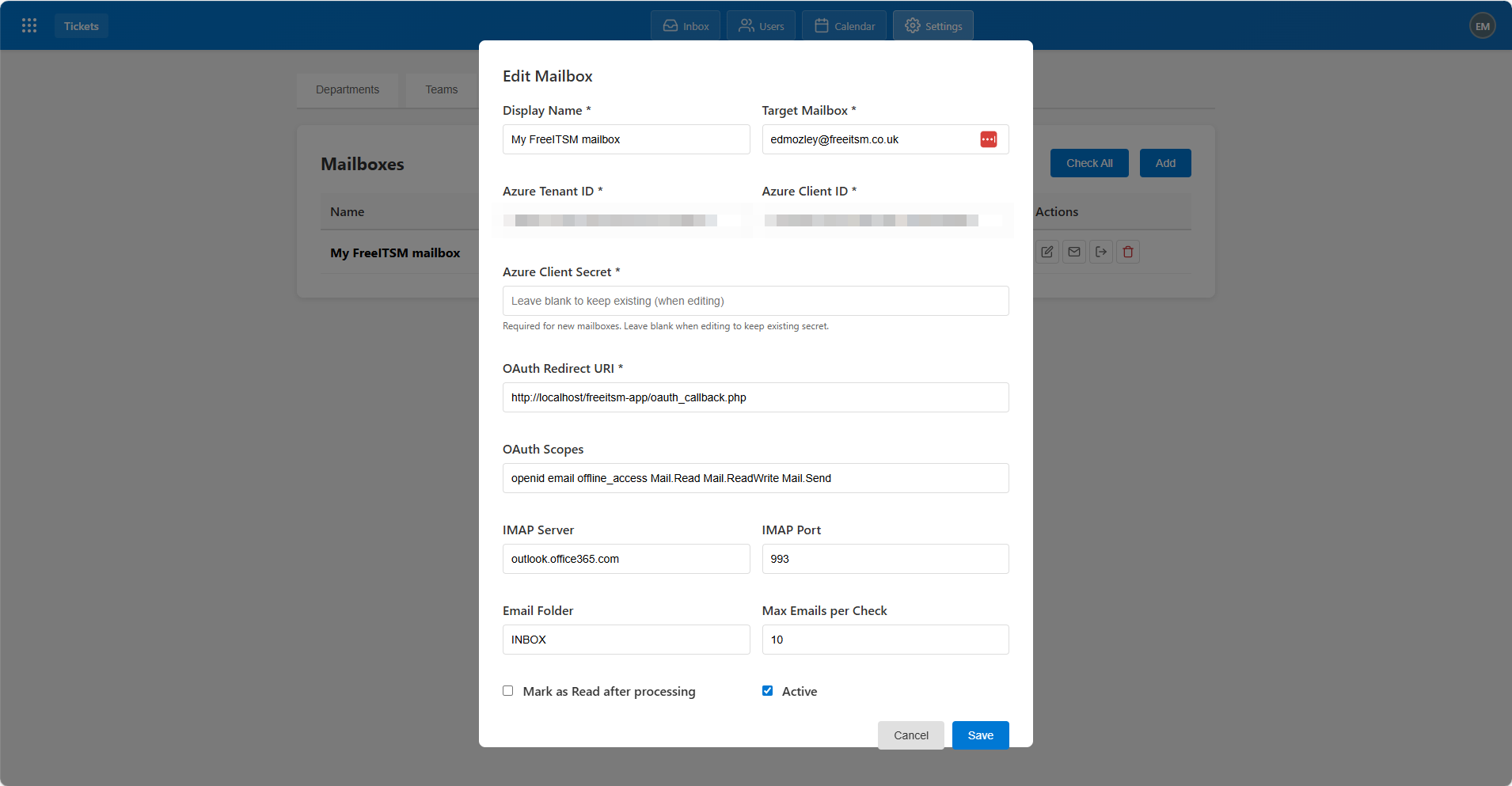 Tickets module screenshot 5